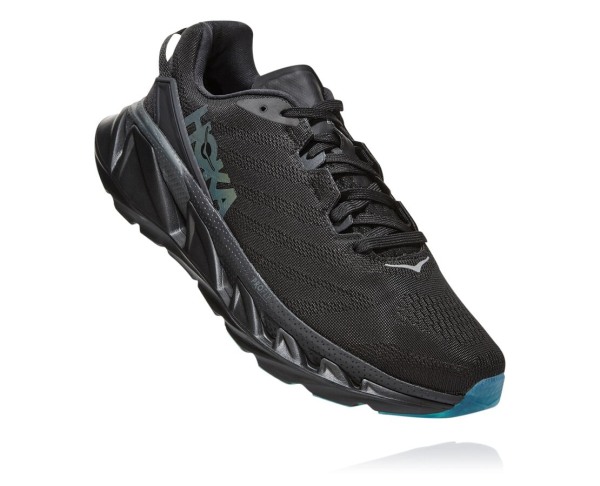 Hoka One One Elevon 2 Mens UK - Black / Grey Road Running Shoes - DEJZK3792